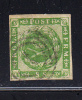 Denmark Scott #8 Used 16s Royal Emblems Cancel: 3-ring '1' - Usado