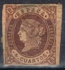 Sello 4 Cuartps Isabel II 1862,  Edifil Num 58 º - Usati