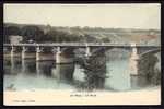 CPA  ANCIENNE- FRANCE- LE PECQ (78)- LE PONT DE PIERRE ET MÉTAL EN GROS PLAN DE PROFIL- ANIMATION- COLORISÉ - Le Pecq