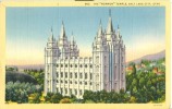 USA – United States – The Mormon Temple, Salt Lake Utah, Unused Linen Postcard [P6283] - Salt Lake City