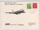 Japan First Flight SAS B 747 Tokyo - Anchorage - Copenhagen 1-5-1974 - Briefe U. Dokumente