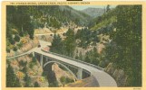 USA – United States – Pioneer Bridge, Canyon Creek, Pacific Highway, Oregon, Unused Linen Postcard [P6313] - Sonstige & Ohne Zuordnung