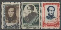 RUSSIA (USSR) -(CP3910)-YEAR 1939-(Michel 726/728)-125th Birth Anniversary Of M. Yu. Lermontov-MH * - Unused Stamps