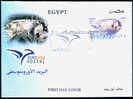 EGYPT / 2010 / EURO MED POSTAL / FDC / VF/ 3 SCANS. - Lettres & Documents