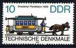 TRAMWAY / TRACTION ANIMAL / HORSES  /  TIMBRE ALLEMAGNE / D.D.R. - Tram