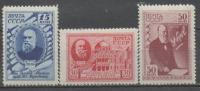 RUSSIA (USSR) -(CP4103)-YEAR 1941-(Michel 801/803 )-20th Death Anniversary Of Zhukovsky-MH * - Unused Stamps