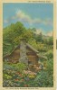 USA – United States – Typical Mountain Cabin, Great Smoky Mountains National Park, Unused Linen Postcard [P6355] - Smokey Mountains