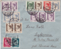 Inflation 1946 Oct 3 Cover  15 Stamps King Mihai From Brasov To Sighisoara, Romania. - Lettres & Documents