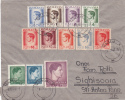 Inflation 1947 Iun 8  Cover  12 Stamps King Mihai From Cluj To Sighisoara , Romania. - Cartas & Documentos