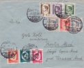 Inflation 1946 Oct 3  Cover  9 Stamps King Mihai From  Harman To Copsa-Mica, Romania. - Lettres & Documents