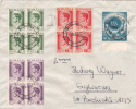 Inflation 1946 Iun 3 ,cover, 13 Stamps King Mihai & Filarmonica, From  Cluj To Sighisoara, Romania. - Briefe U. Dokumente