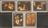 Congo - Brazzaville 1980 Mi# 744-748 Used - Rembrandt Paintings - Oblitérés