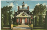 USA – United States – Governor's Palace Garden, Williamsburg, Virginia, Unused Linen Postcard [P6403] - Andere & Zonder Classificatie