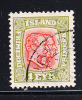 Iceland Scott #99 1e Yellow Green & Red - Gebraucht