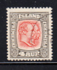 Iceland Scott #101 Used 4a Gray & Red - Gebraucht
