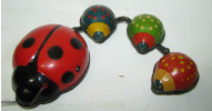 FAMILLE DE COCCINELLES A CLÉ EN TOLE PEINTE, RICO,ÉTUI-1940's-no Marklin-carette-tip Co-bing-lehmann-JEP-Arnold-Paya - Toy Memorabilia