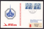 Switzerland Registered Recommandée Einschreiben 1st First Flight Cover Erstflug 1969 Aerolinee ITAVIA - Eerste Vluchten