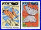DOMINICA 1991 BUTTERFLIES INSECTS SC# 1391A-B MNH CV$32.00 (D0433) - Dominique (1978-...)