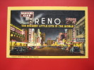 - Nevada > Reno  Virginia Street  At Night     Linen  ==   == Ref 271 - Reno