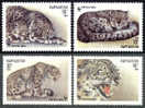 KYRGYZSTAN - KIRGHIZTAN : 21-03-1994 (**) : Set Of 4v : WWF Pantheras - Kirghizistan