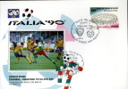 CALCIO FIFA WORLD CUP ITALIA 1990 FDC NAPOLI - 1990 – Italy