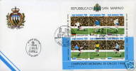 FOGLIETTO CALCIO ITALIA 1990 FDC SAN MARINO - 1990 – Italie