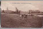 Jolie CP Ancienne 72 La Suze Les Bords De La Sarthe - Animal : Vache - CAD Ambulant Angers à Paris ? De 1935 - La Suze Sur Sarthe
