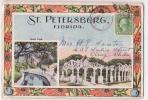 Dépliant Ancien De 9 Vues Recto Verso Soit 18 Vues De St. Petersburg Florida Posté - St Petersburg