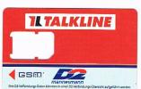 GERMANIA (GERMANY) - D2MANNESMANN  (SIM GSM ) -  IL TALKLINE - USED WITHOUT CHIP - RIF. 5861 - Cellulari, Carte Prepagate E Ricariche