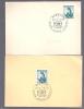 AUSTRIA 1958 2 CARDS WITH SPEC POSTMARK 10 YEARS TO ISRAEL JUDAICA - Brieven En Documenten