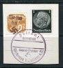 Bohemia&Moravia/Czechoslo Vakia   1937 Local Mixed Frankage Used On Piece  Special Cancel Overprint - Gebraucht