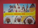 Native Americans -- Sioux Indian Greetings From  Ogallala Ne  Early Chrome  ===  --== Ref 275 - Indiaans (Noord-Amerikaans)