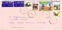 1980  Air Mail Letter To Canada Colorful Franking - Cartas & Documentos