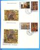 Painting, Impressionism 1985  Romania FDC 2X First Day Cover - Impresionismo