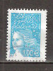 Timbre France Y&T N°3455 (05) Obl. Marianne Du 14 Juillet.  1.00 €.  Bleu-vert. Cote 1.00 € - 1997-2004 Marianna Del 14 Luglio