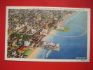 California > Long Beach  Showing New Auditorium & Rainbow Pier -- Linen--== Ref 277 - Long Beach