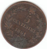 PIECE DE 5 CENTESIMI   1861    ITALIE - Andere & Zonder Classificatie