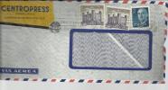 MADRID CC CORREO AEREO SELLOS CASTILLO SADABA MAT ROD MADRID AVION - Lettres & Documents