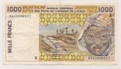 AFRIQUE / AFRICA / SENEGAL - 1000 FRANCS 1992 - LETTRE K - Senegal