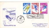 Olympic Sarajevo 1984,envelope Flown From Bucharest-Frankfurt-Saraj Evo, The Olympic Delegation.Romania. - Inverno1984: Sarajevo