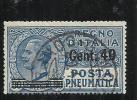 ITALIA REGNO ITALY KINGDOM PNEUMATICA CENT. 40 SU 30 USATO USED - Pneumatic Mail