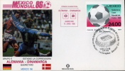CALCIO FIFA WORLD CUP MEXICO 1986 FDC GERMANIA DANIMARC - 1986 – Messico