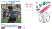 CALCIO FIFA WORLD CUP MEXICO 1986 FDC URUGUAY SCOZIA - 1986 – Mexiko