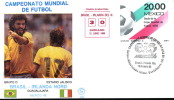CALCIO FIFA WORLD CUP MEXICO 1986 FDC BRASILE IRLANDA N - 1986 – Mexique
