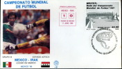 CALCIO FIFA WORLD CUP MEXICO 1986 FDC MESSICO IRAK - 1986 – Mexico