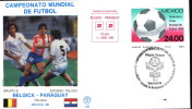 CALCIO FIFA WORLD CUP MEXICO 1986 FDC BELGIO PARAGUAY - 1986 – Mexico