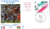 CALCIO FIFA WORLD CUP MEXICO 1986 FDC FRANCIA UNGHERIA - 1986 – México