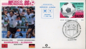 CALCIO FIFA WORLD CUP MEXICO 1986 FDC MAROCCO GERMANIA - 1986 – México