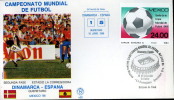 CALCIO FIFA WORLD CUP MEXICO 1986 FDC DANIMARCA SPAGNA - 1986 – Messico