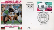 CALCIO FIFA WORLD CUP MEXICO 1986 FDC GERMANIA MESSICO - 1986 – México